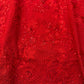 Red Tonal Embroidered Anarkali Suit Set
