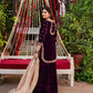 Embroidered Velvet Palazzo Suit Set
