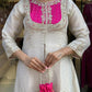 Premium Designer Khadi Cotton Co-ord Set with Mirror Work