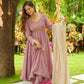 Embroidered Faux Georgette Anarkali Suit with Dupatta