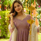 Embroidered Faux Georgette Anarkali Suit with Dupatta