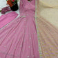 Embroidered Faux Georgette Anarkali Suit with Dupatta