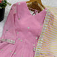 Embroidered Faux Georgette Anarkali Suit with Dupatta