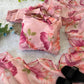 Floral Organza Taby Silk Anarkali Gown Set with Dupatta