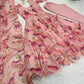Floral Organza Taby Silk Anarkali Gown Set with Dupatta