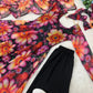 Floral Organza Taby Silk Anarkali Gown Set with Dupatta