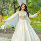 Designer Heavy Chinon Silk Embroidered Gown with Dupatta