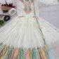 Designer Heavy Chinon Silk Embroidered Gown with Dupatta