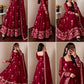 Lotus Embroidered Shimmer Silk Anarkali
