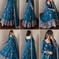 Lotus Embroidered Shimmer Silk Anarkali