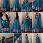 Lotus Embroidered Shimmer Silk Anarkali