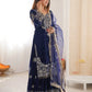 Velvet Embroidered Sharara Suit Set