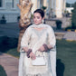 White Sequin Crepe Farshi Palazzo Suit