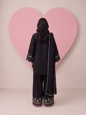 Black Heart Embroidered Farshi Salwar Set