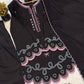 Black Heart Embroidered Farshi Salwar Set