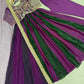 Rose Pink Striped Silk Anarkali Gown