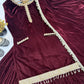Velvet Embroidered Festive Lehenga Set