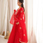 Teal Sequin Embroidered Anarkali Suit Set