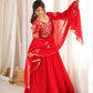 Teal Sequin Embroidered Anarkali Suit Set