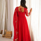 Teal Sequin Embroidered Anarkali Suit Set
