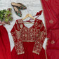 Teal Sequin Embroidered Anarkali Suit Set