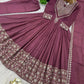 Designer Roman Silk Gown Set with Embroidery and Dupatta