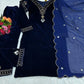 Velvet Mirror Work Designer Suit Set