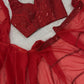 Red Sequin Faux Georgette Saree
