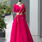 Pink Roman Silk Lehenga with Mirror Blouse