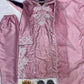 Mauve Embroidered Crepe Silk Kurta Set