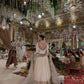 Ivory Vichitra Silk Anarkali Set with Dupatta