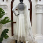 Ivory Vichitra Silk Anarkali Set with Dupatta