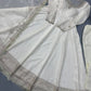 Ivory Vichitra Silk Anarkali Set with Dupatta