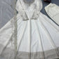 Ivory Vichitra Silk Anarkali Set with Dupatta