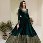 Velvet Embroidered Anarkali Set