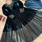 Velvet Embroidered Anarkali Set