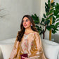 Peach Satin Kurta Palazzo Set with Dupatta