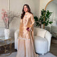 Peach Satin Kurta Palazzo Set with Dupatta