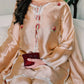 Peach Satin Kurta Palazzo Set with Dupatta
