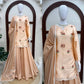 Peach Satin Kurta Palazzo Set with Dupatta