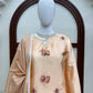 Peach Satin Kurta Palazzo Set with Dupatta