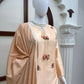 Peach Satin Kurta Palazzo Set with Dupatta