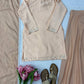 Peach Satin Kurta Palazzo Set with Dupatta