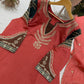 Coral Chanderi Kurta Palazzo Set with Dupatta