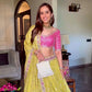 Mehendi Green Bandhani Gaji Silk Lehenga