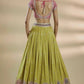 Mehendi Green Bandhani Gaji Silk Lehenga
