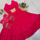 Red Cotton Lehenga with Mirror Work Shrug