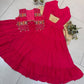 Red Cotton Lehenga with Mirror Work Shrug