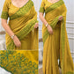 Kashmiri Embroidered Chiffon Saree