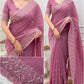 Kashmiri Embroidered Chiffon Saree